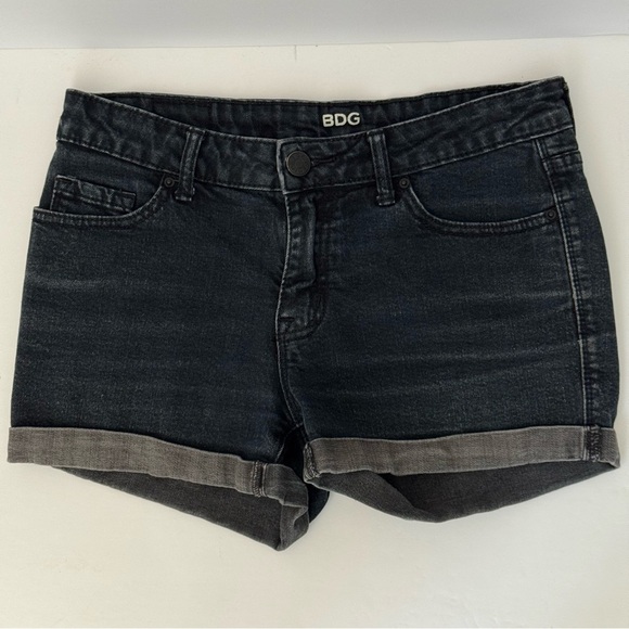 BDG Alexa Mid-Rise 5 Pocket Shortie Cuffed Denim Shorts Urban Outfitters Size 27 - Picture 14 of 14